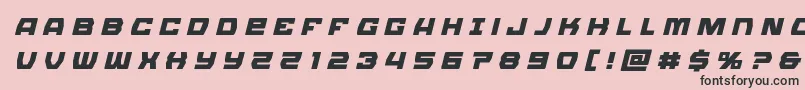 Olympiccarriertitleital Font – Black Fonts on Pink Background