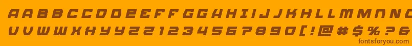 Olympiccarriertitleital Font – Brown Fonts on Orange Background