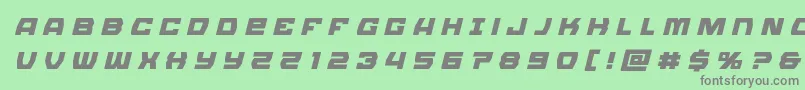 Olympiccarriertitleital Font – Gray Fonts on Green Background