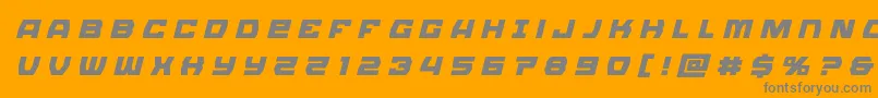 Olympiccarriertitleital Font – Gray Fonts on Orange Background