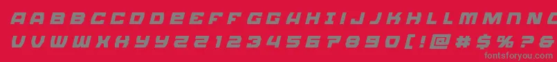 Olympiccarriertitleital Font – Gray Fonts on Red Background