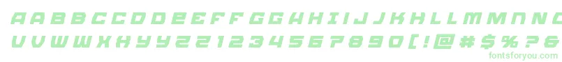 Olympiccarriertitleital Font – Green Fonts on White Background