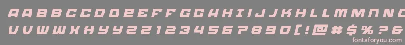 Olympiccarriertitleital Font – Pink Fonts on Gray Background