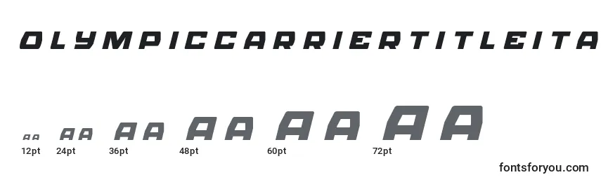 Olympiccarriertitleital Font Sizes
