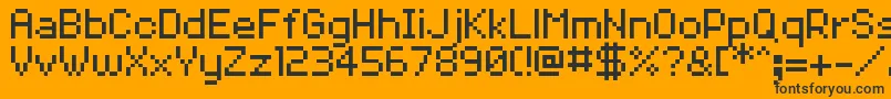 VolterGoldfish Font – Black Fonts on Orange Background