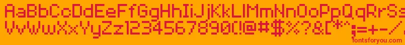 VolterGoldfish Font – Red Fonts on Orange Background