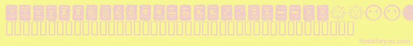 KrAstro3 Font – Pink Fonts on Yellow Background