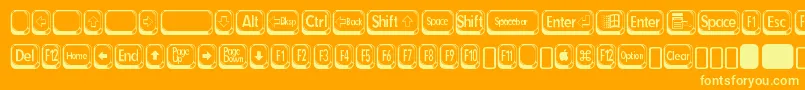 BetsyflanagantwoRegular Font – Yellow Fonts on Orange Background