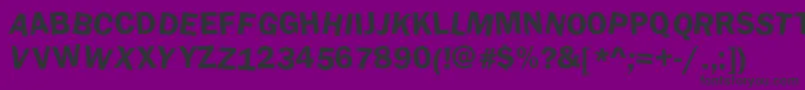 Fonte DaftUpperCase – fontes pretas em um fundo violeta