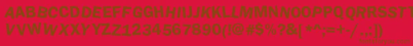 DaftUpperCase Font – Brown Fonts on Red Background