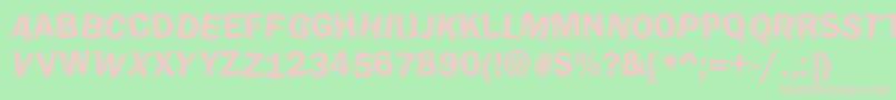 DaftUpperCase Font – Pink Fonts on Green Background