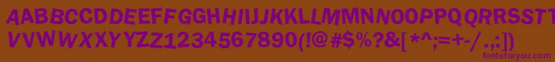 DaftUpperCase Font – Purple Fonts on Brown Background