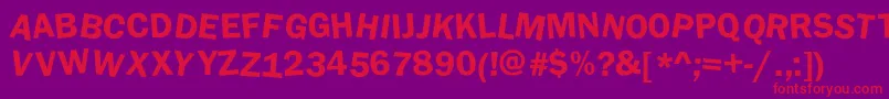 DaftUpperCase Font – Red Fonts on Purple Background
