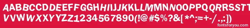 DaftUpperCase Font – White Fonts on Red Background