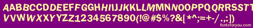 DaftUpperCase Font – Yellow Fonts on Purple Background