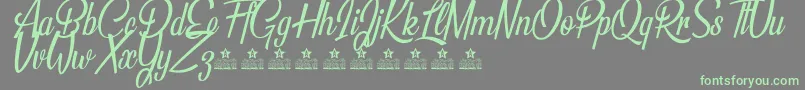 BeautifulPeopleTwoPersonalUse Font – Green Fonts on Gray Background