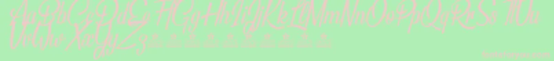 BeautifulPeopleTwoPersonalUse Font – Pink Fonts on Green Background