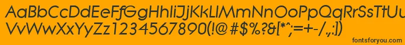 LiteraserialBolditalic Font – Black Fonts on Orange Background
