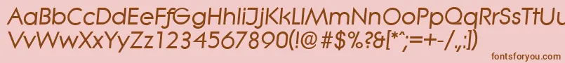 LiteraserialBolditalic Font – Brown Fonts on Pink Background