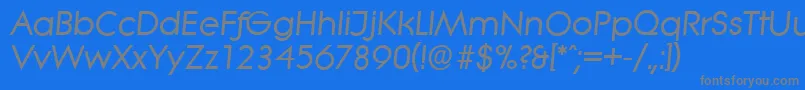 LiteraserialBolditalic Font – Gray Fonts on Blue Background