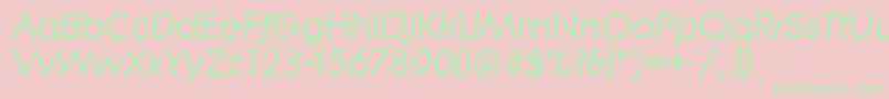 LiteraserialBolditalic Font – Green Fonts on Pink Background