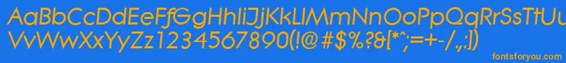 LiteraserialBolditalic Font – Orange Fonts on Blue Background