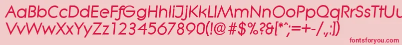 LiteraserialBolditalic Font – Red Fonts on Pink Background