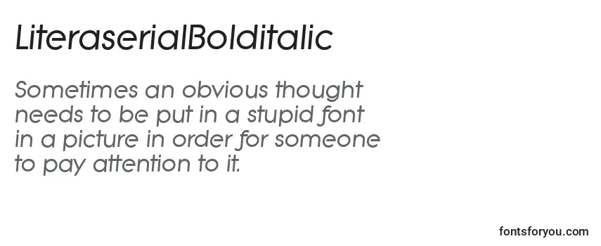 LiteraserialBolditalic Font