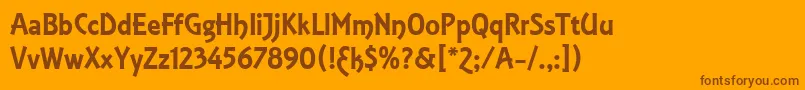 EquinoxLetPlain.1.0 Font – Brown Fonts on Orange Background