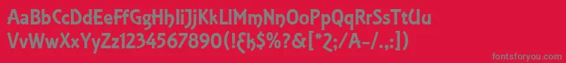 EquinoxLetPlain.1.0 Font – Gray Fonts on Red Background