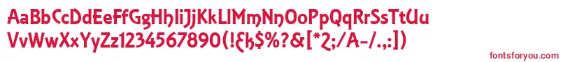 EquinoxLetPlain.1.0 Font – Red Fonts on White Background