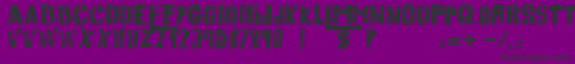Шрифт Descolorido – чёрные шрифты на фиолетовом фоне