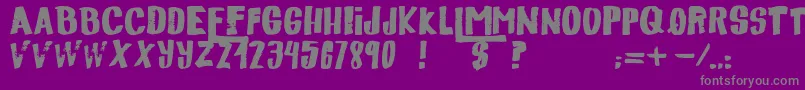 Шрифт Descolorido – серые шрифты на фиолетовом фоне