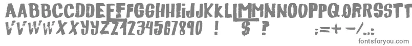 Descolorido-fontti – harmaat kirjasimet valkoisella taustalla