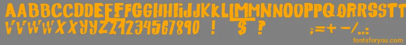 Шрифт Descolorido – оранжевые шрифты на сером фоне