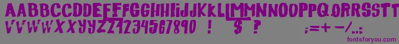Descolorido Font – Purple Fonts on Gray Background
