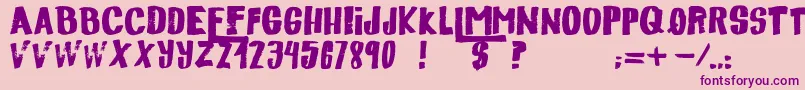Descolorido Font – Purple Fonts on Pink Background