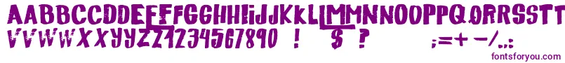 Шрифт Descolorido – фиолетовые шрифты на белом фоне