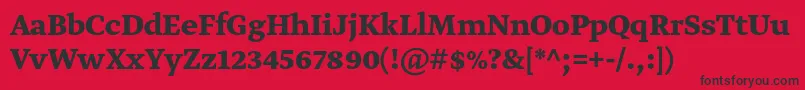 GretatextproBold Font – Black Fonts on Red Background