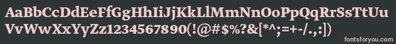 Шрифт GretatextproBold – розовые шрифты на чёрном фоне