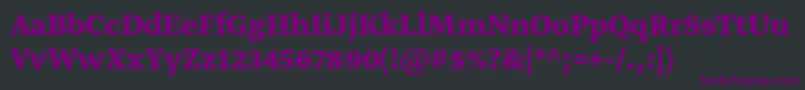 Шрифт GretatextproBold – фиолетовые шрифты на чёрном фоне