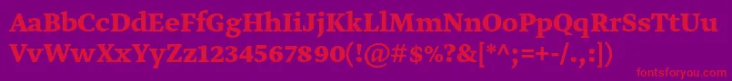 Шрифт GretatextproBold – красные шрифты на фиолетовом фоне