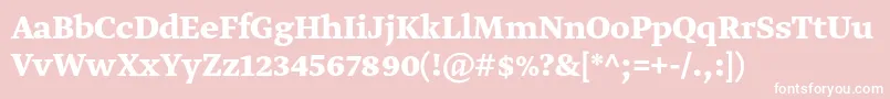 GretatextproBold-Schriftart – Weiße Schriften auf rosa Hintergrund