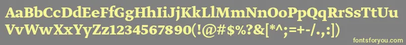 GretatextproBold Font – Yellow Fonts on Gray Background