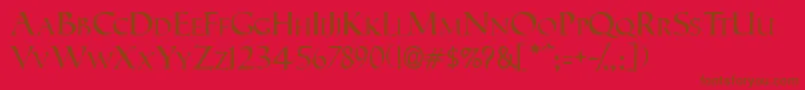 Подробнее о шрифте RomanCaps Шрифт RomanCaps – коричневые шрифты на красном фоне