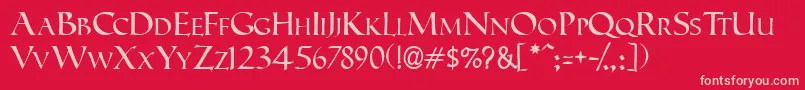 fuente RomanCaps – Fuentes Rosadas Sobre Fondo Rojo