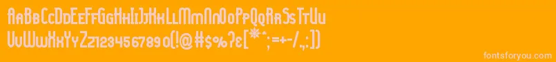 LadyIceScBold Font – Pink Fonts on Orange Background