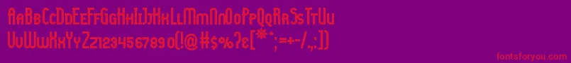 LadyIceScBold Font – Red Fonts on Purple Background