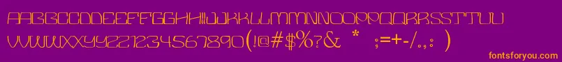 Cinder Font – Orange Fonts on Purple Background