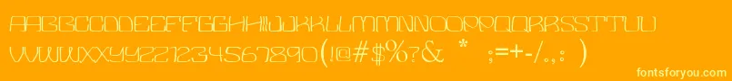 Cinder Font – Yellow Fonts on Orange Background